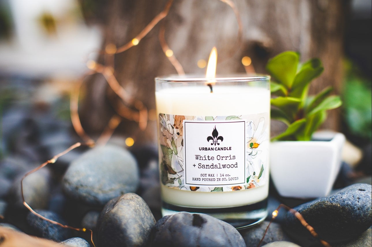 White Orris and Sandalwood | Soy Candle | 14 oz. | Urban Candle