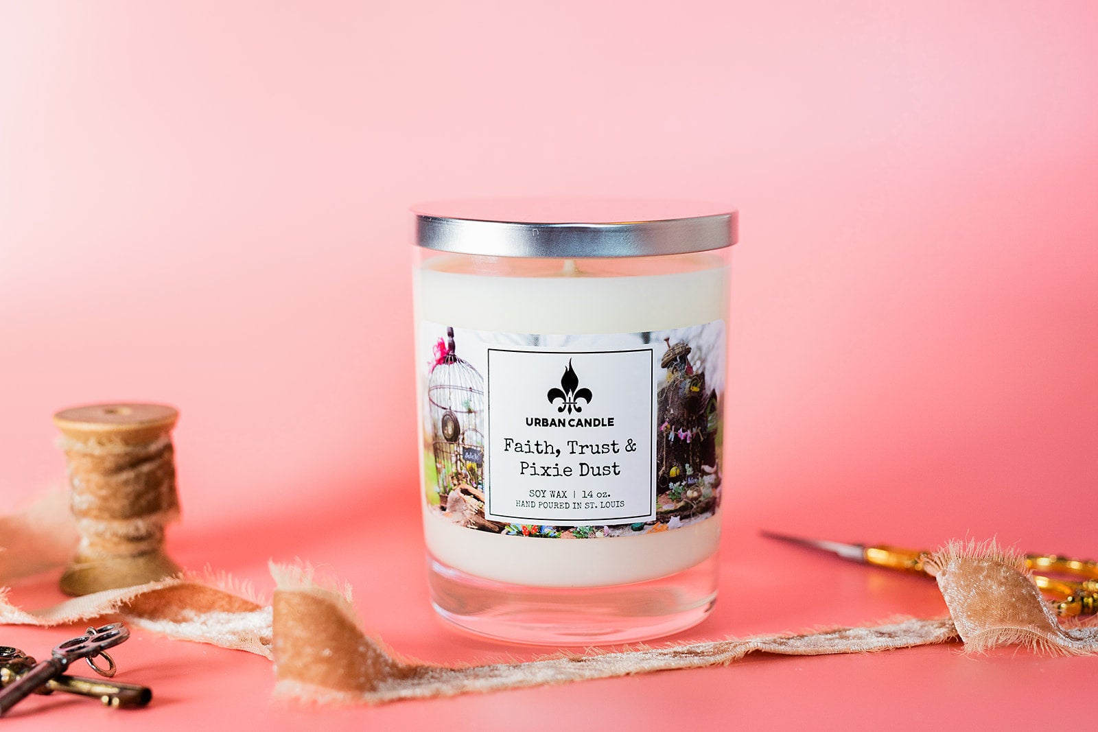 Faith, Trust & Pixie Dust Soy Candle Black Currant Absinthe 14 oz